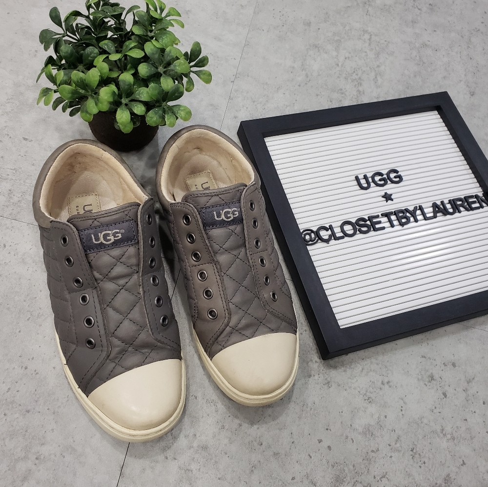Ugg Jemma Quilted Slip-on Leather Sneakers